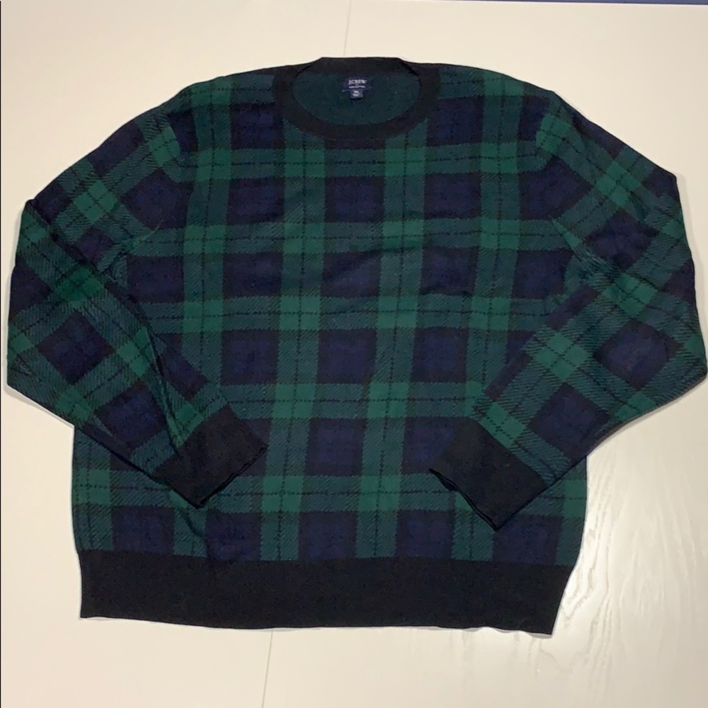 Mens J.crew factory blackwatch sweater size XL.
